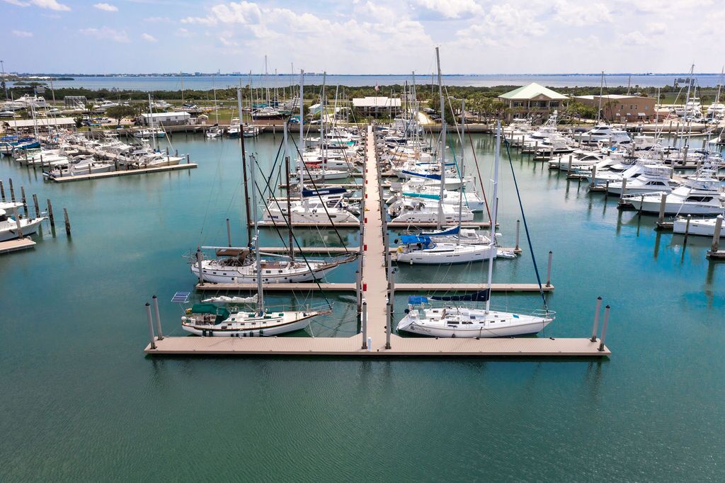 custom yacht dock at Port Canaveral Yacht Club